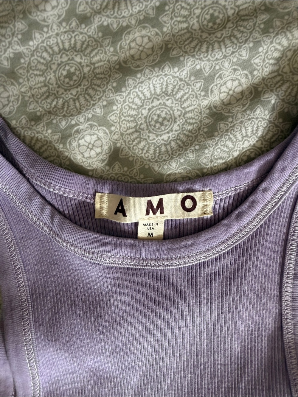 AMO Lilac Ribbed Tank Midi Dress - Picture 2 of 10